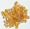 100 4x6mm Transparent Matte Topaz AB Drop Beads